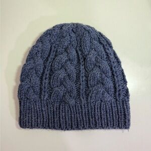 100% MERINO WOOL HAND KNIT COZY CABLE KNIT BEANIE